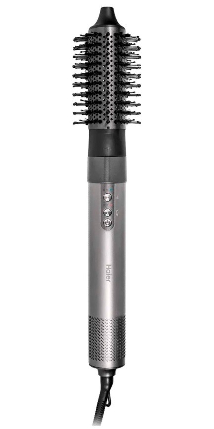 Фен-щетка Haier Фен-щетка стайлер Haier HHS-602 1400 Вт, 9 режимов, 4 насадки, графит фото 2