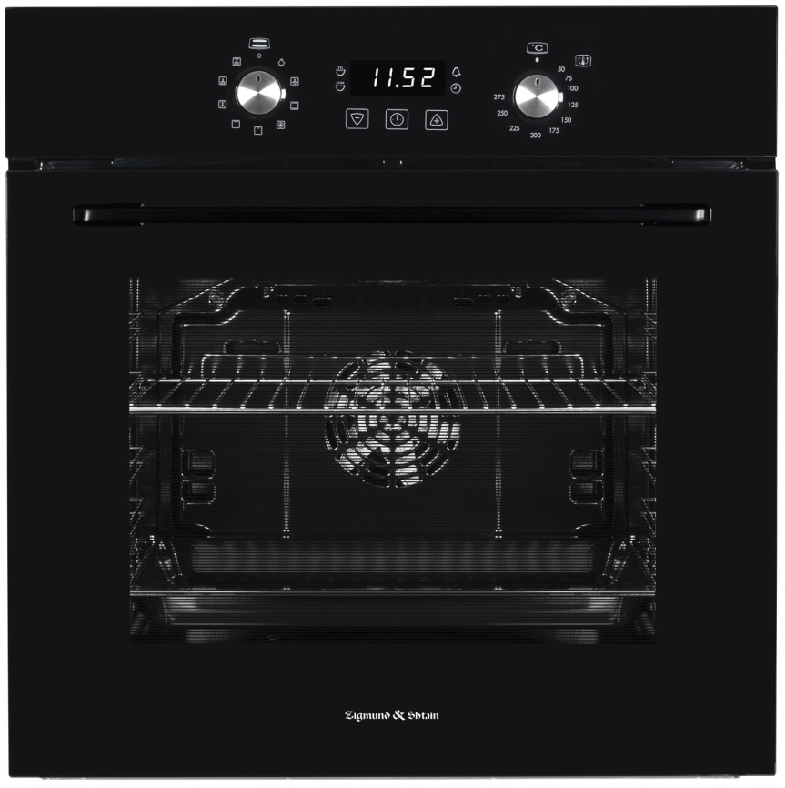 Электрический духовой шкаф Zigmund & Shtain E 167 B 60 см, 73 л, гриль и конвекция, черный фото 1