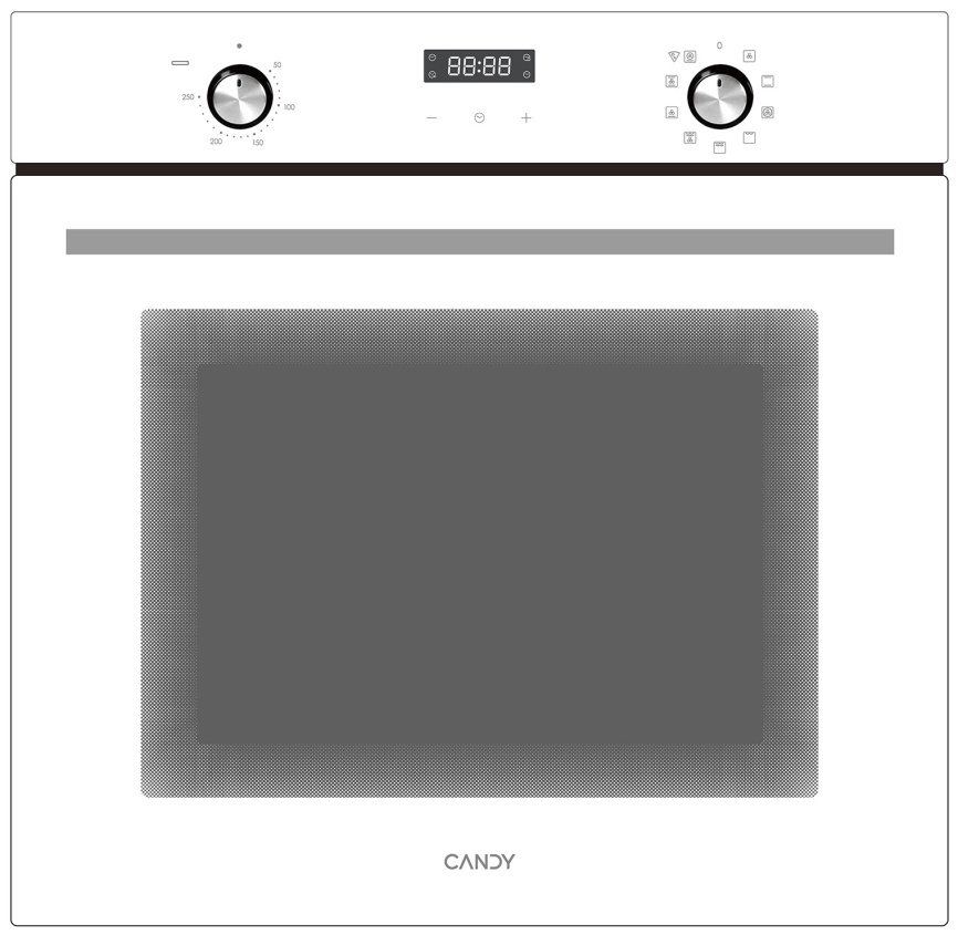 Электрический духовой шкаф Candy COXP08LTSW 59 см, 78 л гриль конвекция, белый фото 1