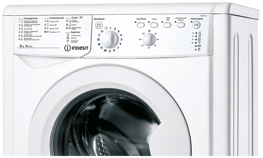 Стиральная машина Indesit Стиральная машина Indesit IWSB 5105 автомат 5 кг, 60 см, белый фото 3