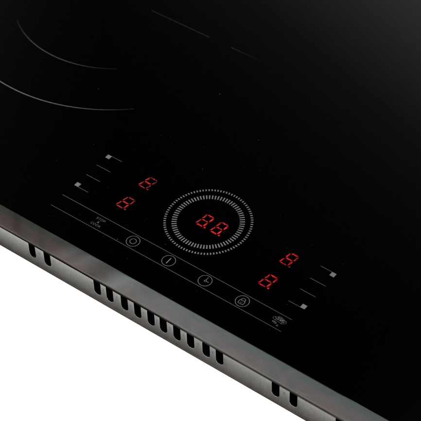 Электрическая варочная панель De’Longhi VITTORIO 2E1F CR 59 см, 4 конфорки закаленное стекло, черный фото 5