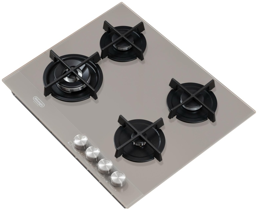 Газовая варочная панель De’Longhi NSL 460 T RUS 60 см, 4 конфорки электроподжиг газконтроль, кофейный фото 5