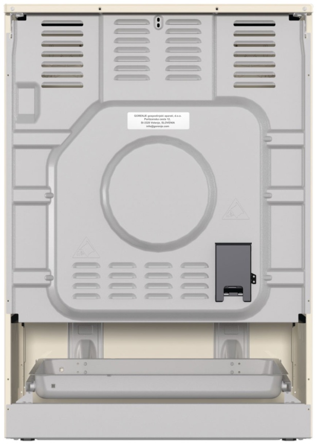 Электроплита Gorenje GECS6B70CLI 60 см, 71 л, 4 конфорки, бежевый фото 6