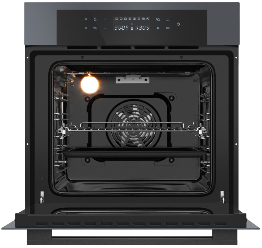 Электрический духовой шкаф Meferi MEO6010GR ULTRA 59 см, 65 л гриль конвекция, серый фото 5