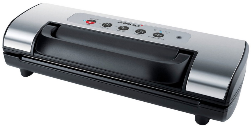 Вакуумный упаковщик Steba VK 12, кнопка стоп, 12 л/мин, двойной запаечный шов фото 1