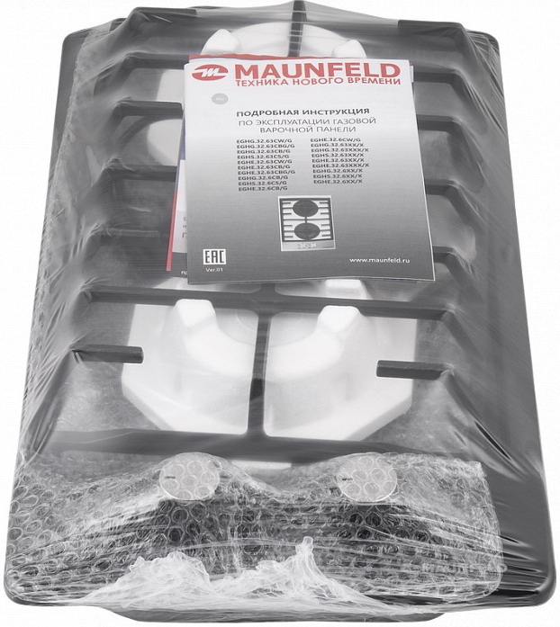 Газовая варочная панель Maunfeld EGHE.32.63CB/G 32 см, 2 конфорки электроподжиг газконтроль, черный фото 17