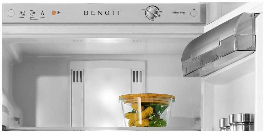 Двухкамерный холодильник Benoit 314 No frost, серебристый фото 3