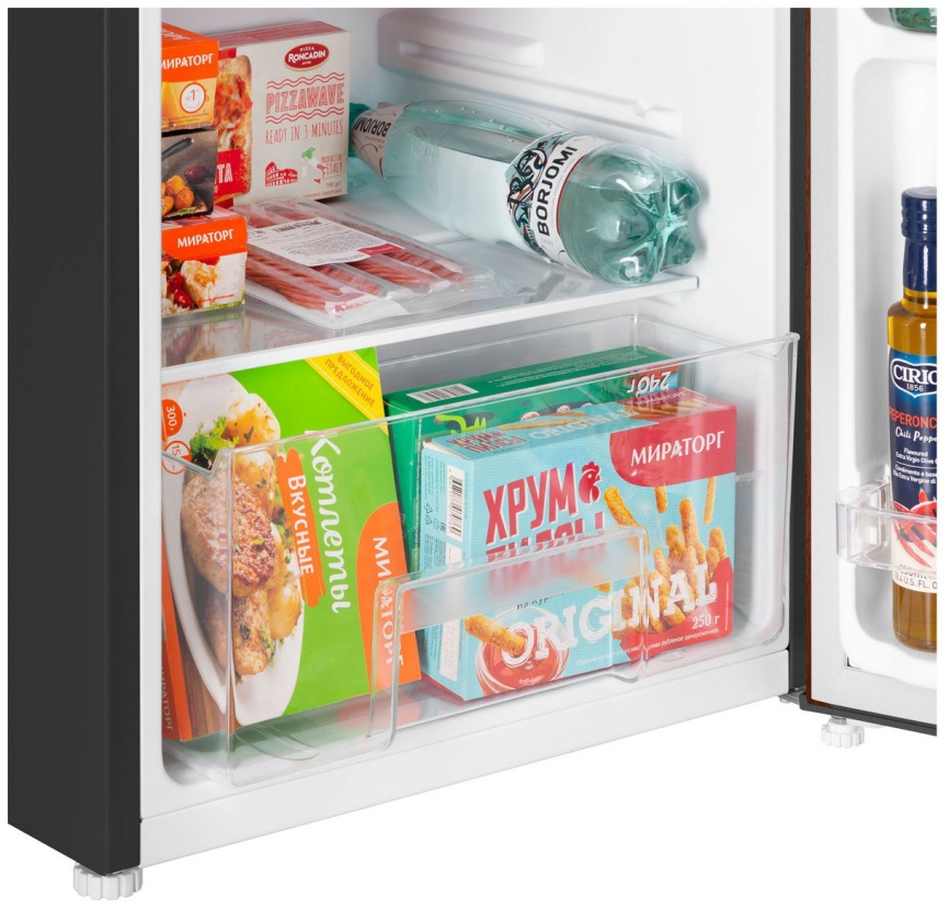 Однокамерный холодильник Maunfeld MFF83WD, коричневый фото 10