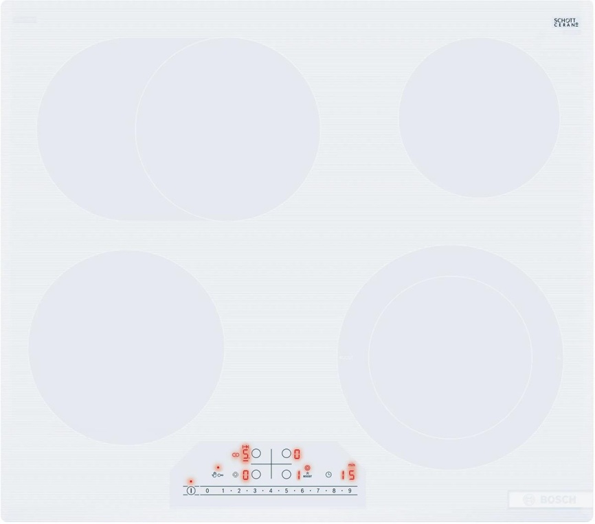 Электрическая варочная панель Bosch Serie | 6 PKN652FP2E 59 см, 4 конфорки стеклокерамика, белый фото 3
