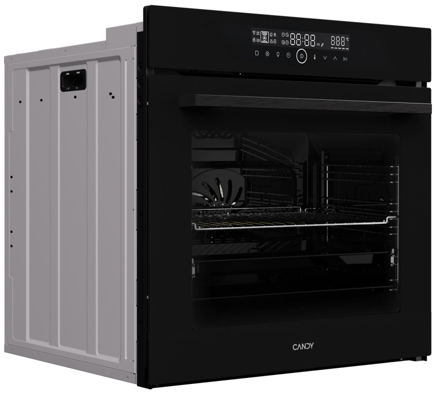 Электрический духовой шкаф Candy COXT12LATBB 59 см, 78 л, гриль и конвекция, черный фото 3