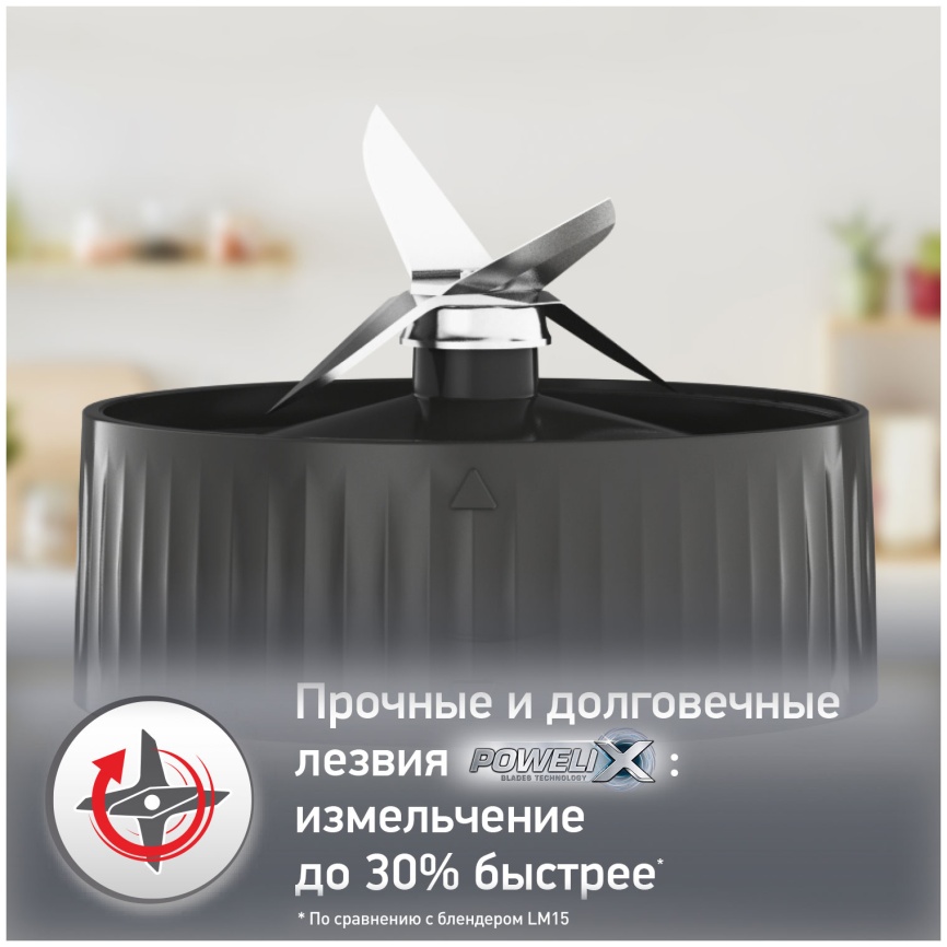 Блендер стационарный Moulinex Minimix Glass LM16L110, белый фото 6