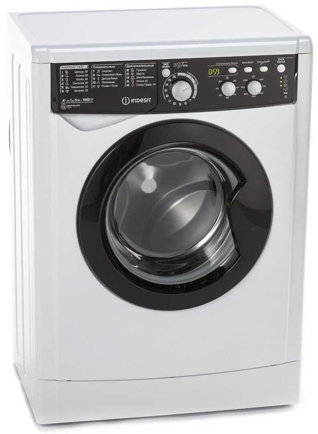 Стиральная машина Indesit EWSD 51031 BK CIS 5 кг, белый фото 2