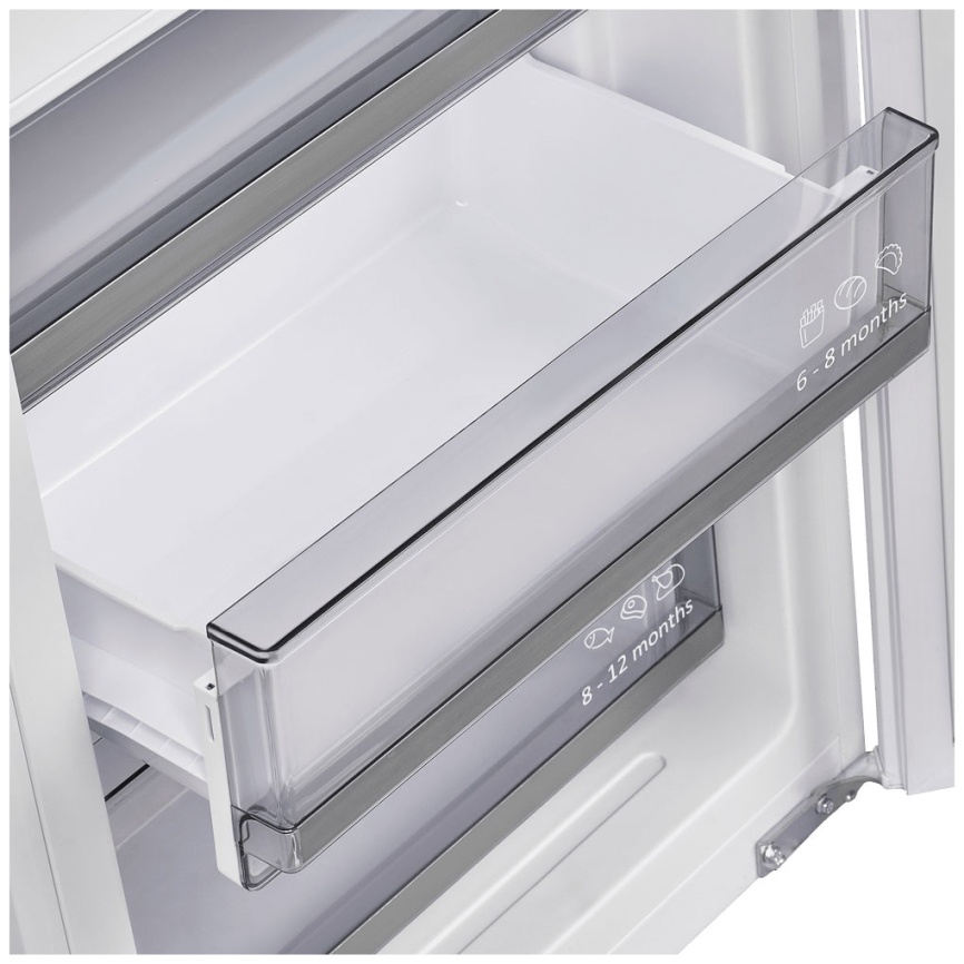 Встраиваемый двухкамерный холодильник Maunfeld MBF177NFFWGR Inverter No frost, белый фото 8