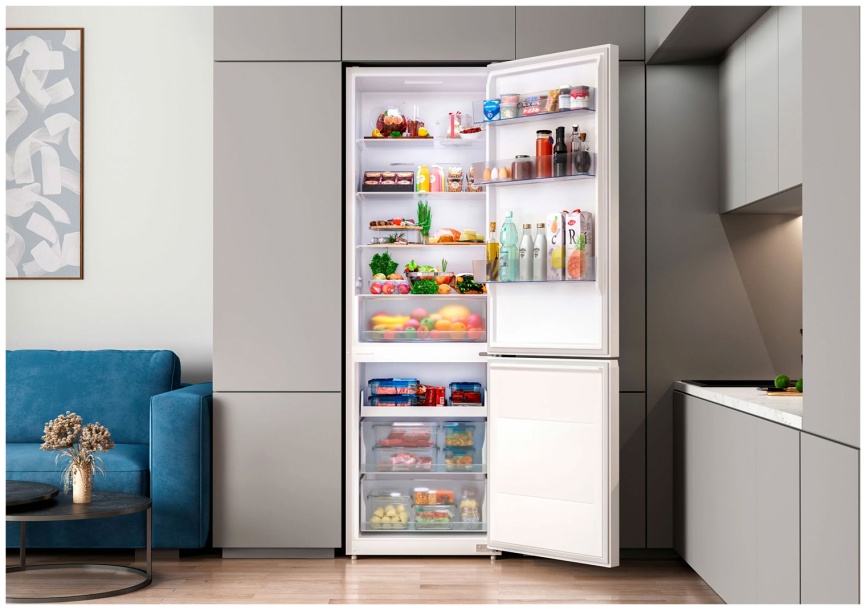 Двухкамерный холодильник LEX LKB185WIDMax No frost, белый фото 5