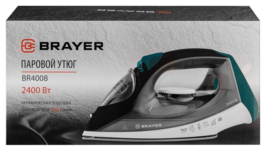 Утюг Brayer BR4008 серо-зеленый фото 12