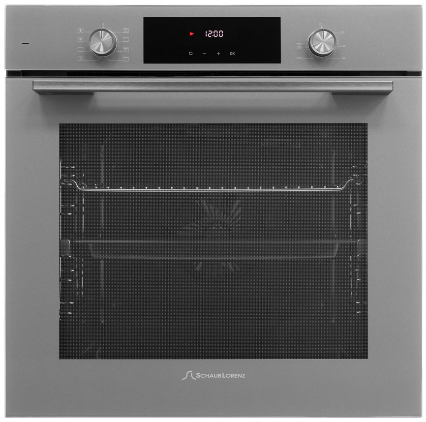 Электрический духовой шкаф Schaub Lorenz SLB EG6418 59 см, 73 л гриль конвекция, серый фото 1