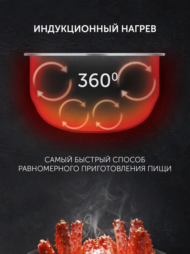 Мультиварка Polaris PMC 0489IH графитовый фото 11