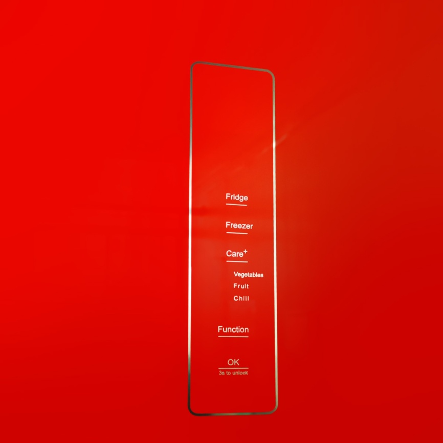 Многокамерный холодильник Centek CT-1745 NF Red Glass No frost, красный фото 3