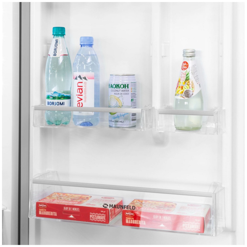 Двухкамерный холодильник Maunfeld MFF200NFSE No frost, серый фото 8