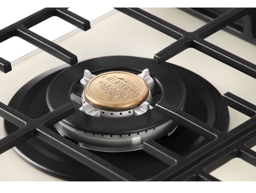 Газовая варочная панель Hiberg VM 9155 Y 87 см, 5 конфорок электроподжиг газконтроль, бежевый фото 9