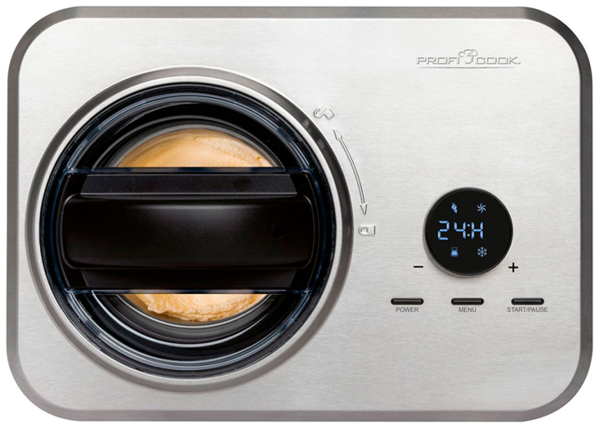 Мороженица Profi Cook PC-ICM 1268 inox, таймер, объем 1,5 л, нержавеющая сталь фото 2