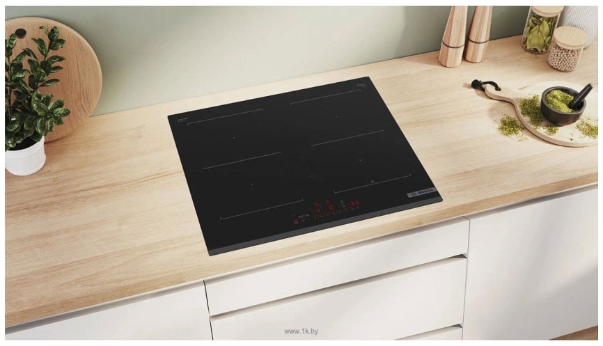 Электрическая варочная панель Bosch PVQ631HC1E 59 см, 4 конфорки стеклокерамика, черный фото 4