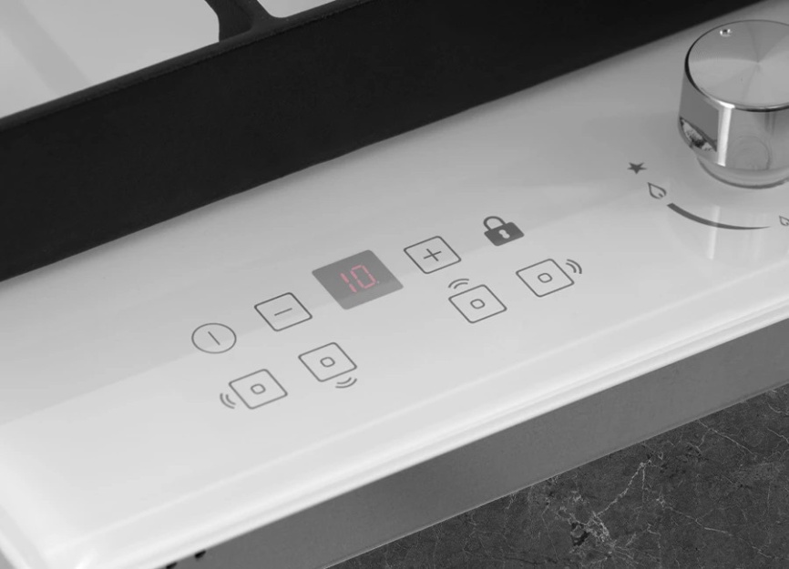 Газовая варочная панель Hiberg VM 4535 W 45 см, 3 конфорки электроподжиг газконтроль, белый фото 14