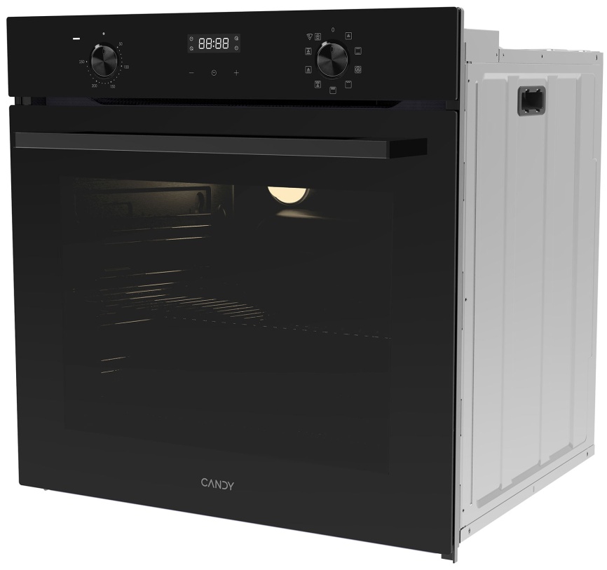 Электрический духовой шкаф Candy COXP08LTBB 59 см, 78 л, гриль и конвекция, черный фото 6