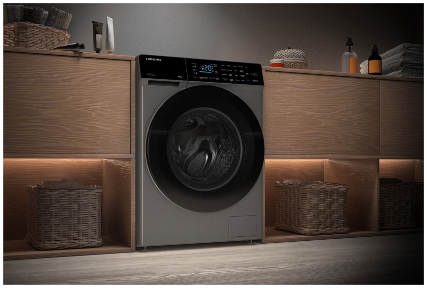 Стиральная машина Hiberg i-DDQ9 - 612 Sd автомат 6 кг, темно-серый фото 6