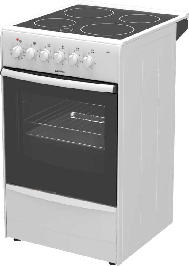 Электроплита Darina B 3607 W 50 см, 50 л, 4 конфорки, белый фото 4