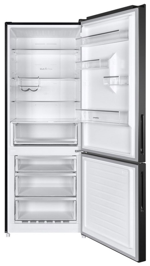 Двухкамерный холодильник Maunfeld MFF1857NFSB No frost, черно-серый фото 5