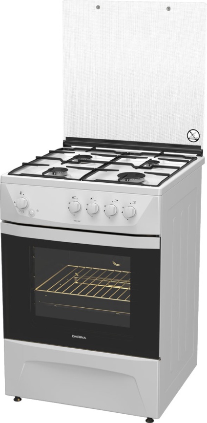 Газовая плита Darina 1D GM 141 007 W 60 см, 50 л, 4 конфорки, белый фото 4