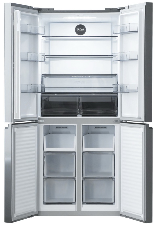 Многокамерный холодильник Centek CT-1744 NF Red Glass No frost, красный фото 2