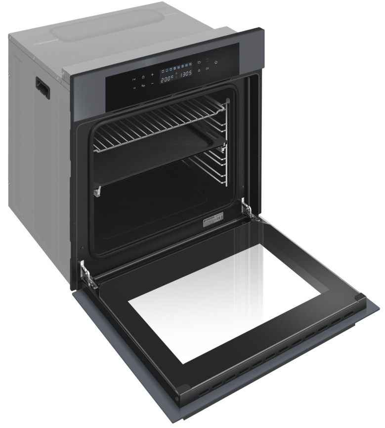 Электрический духовой шкаф Meferi MEO6010GR ULTRA 59 см, 65 л гриль конвекция, серый фото 10