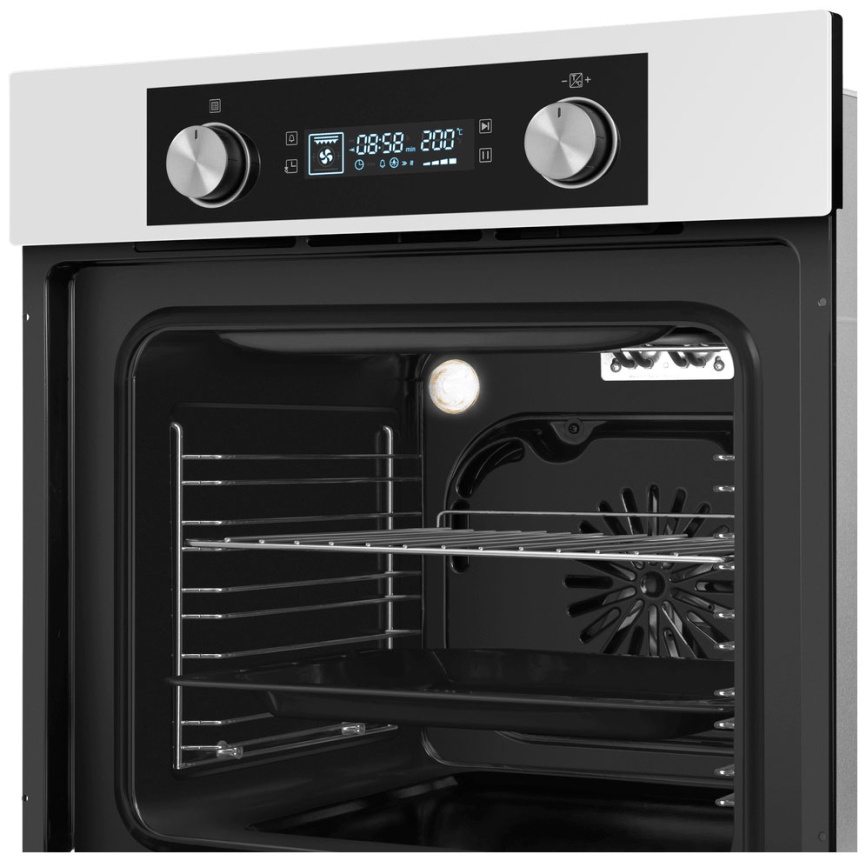 Электрический духовой шкаф Maunfeld AEOH60102W 59 см, 60 л гриль конвекция, белый фото 5