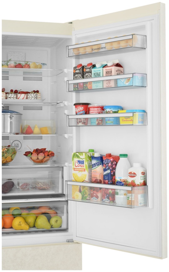 Двухкамерный холодильник Schaub Lorenz SLUS 379 X4E No frost, бежевый фото 11