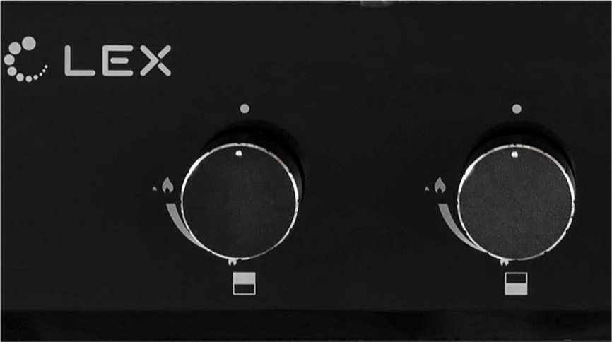 Газовая варочная панель LEX GVG 321 BL 30 см, 2 конфорки электроподжиг газконтроль, черный фото 4