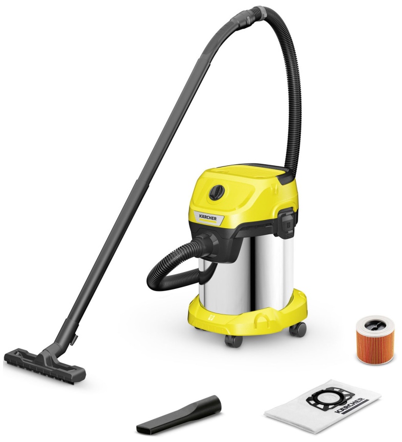 Строительный пылесос Karcher WD 3 S V-17/4/20 1.628-135.0, желтый фото 5