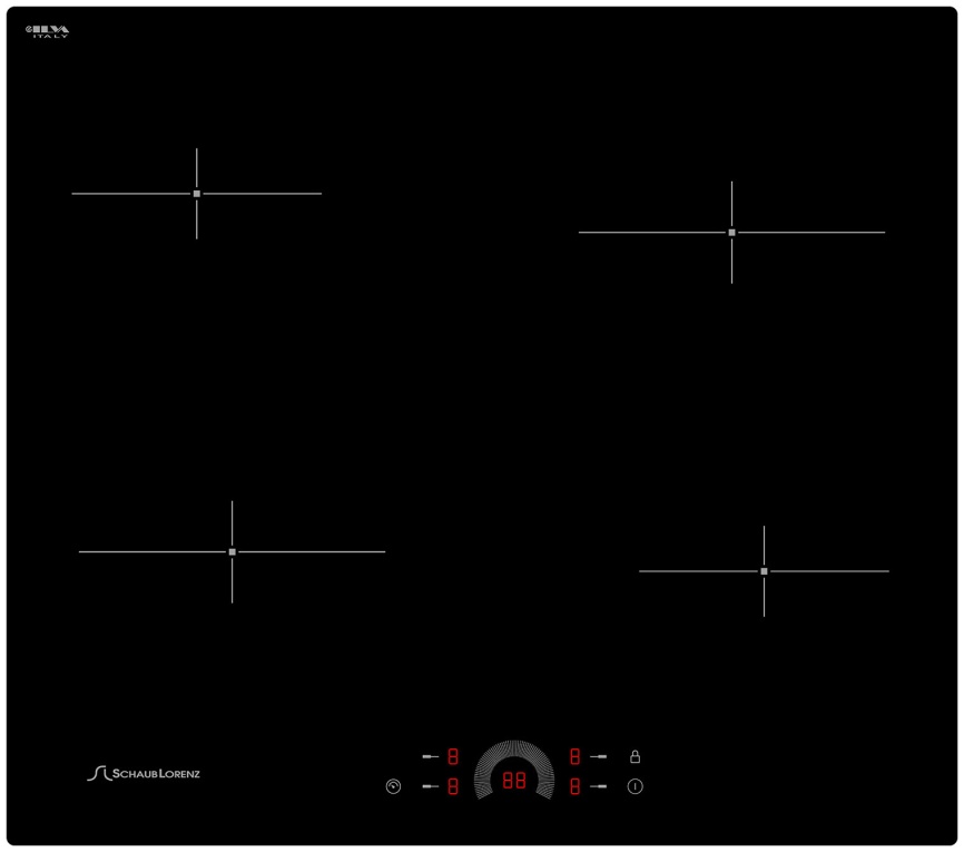 Электрическая варочная панель Schaub Lorenz SLK СY 60 H1 59 см, 4 конфорки стеклокерамика, черный фото 1