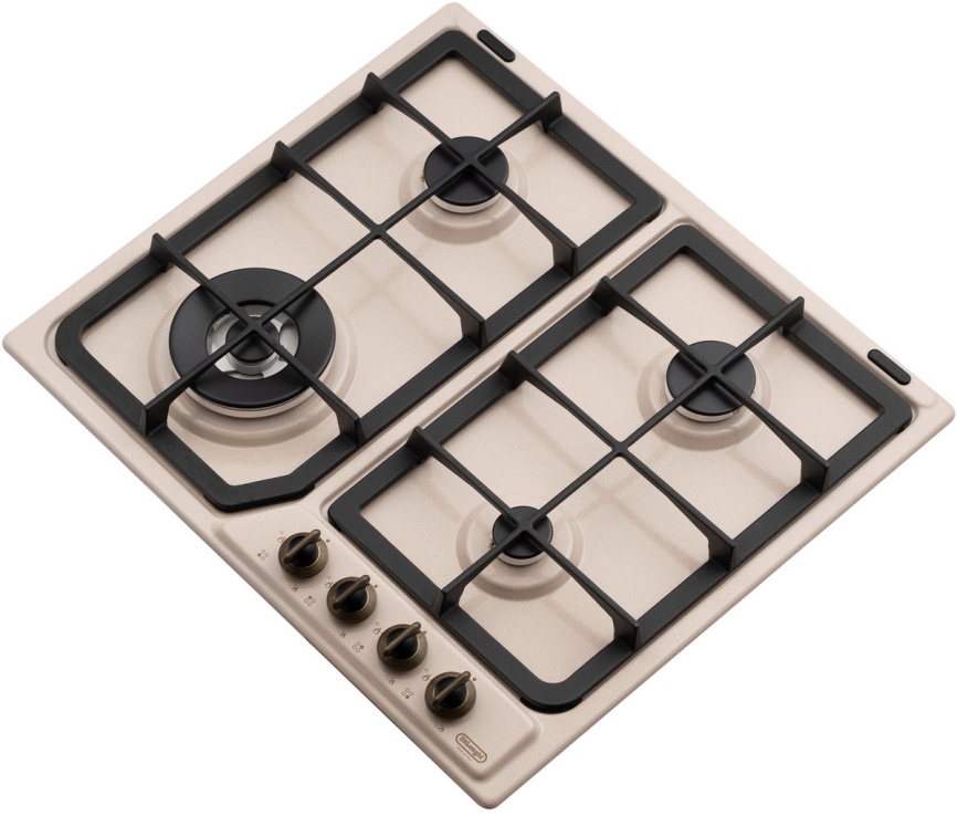 Газовая варочная панель De’Longhi OWF 46 PRO RUS 58 см, 4 конфорки электроподжиг газконтроль, бежевый фото 4