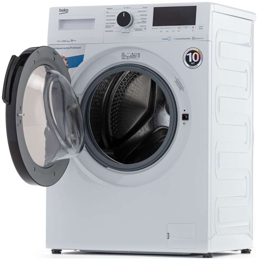 Стиральная машина Beko WSPE7H616W автомат 7,5 кг, белый фото 7