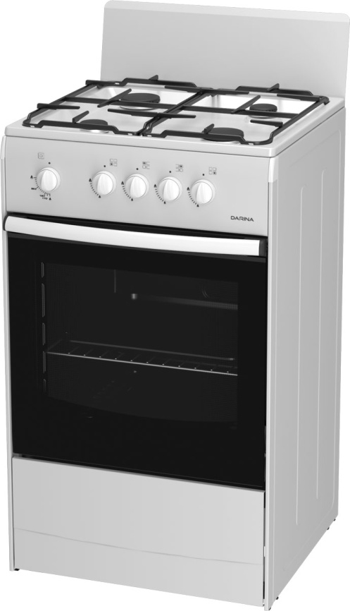 Газовая плита Darina S GM 441 001 W 50 см, 50 л, 4 конфорки, белый фото 3