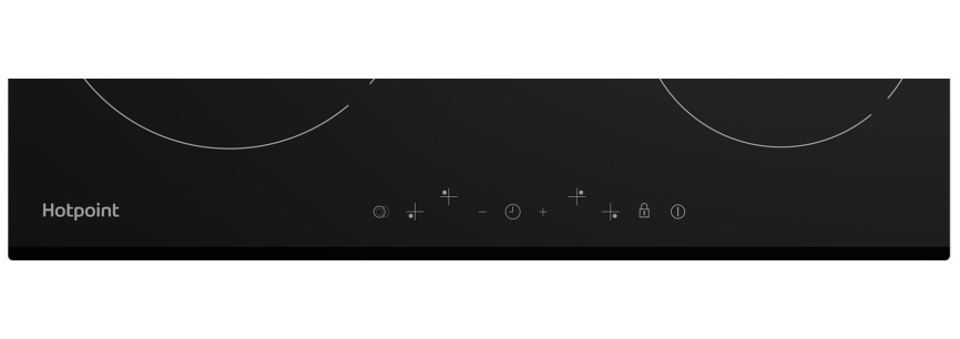 Электрическая варочная панель Hotpoint HR 6T2 B 59 см, 4 конфорки стеклокерамика, черный фото 6