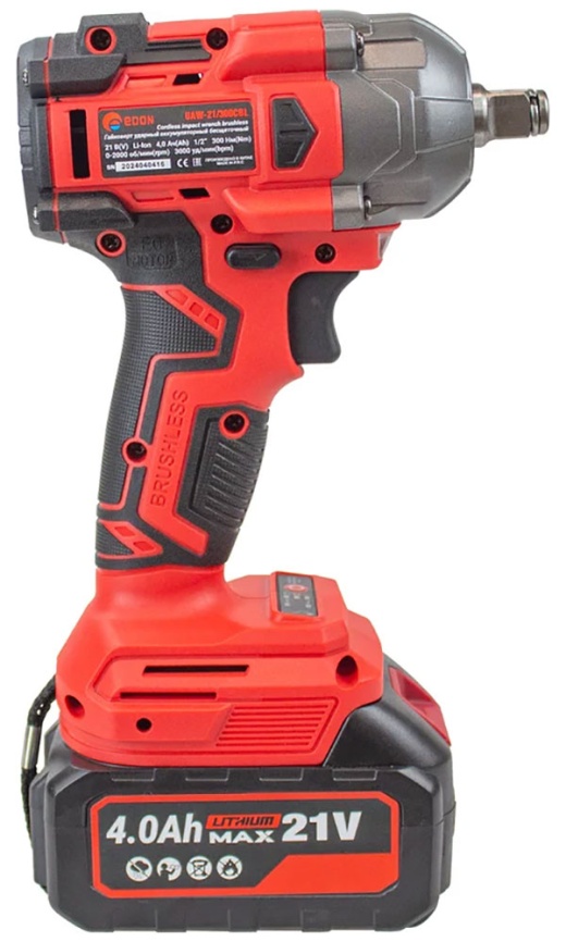 Гайковерт ударный аккумуляторный Edon UAW-21/300CBL фото 5