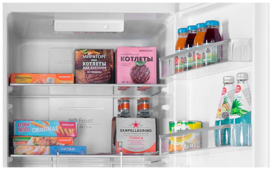 Двухкамерный холодильник Maunfeld MFF186NFRR No frost, красный фото 3