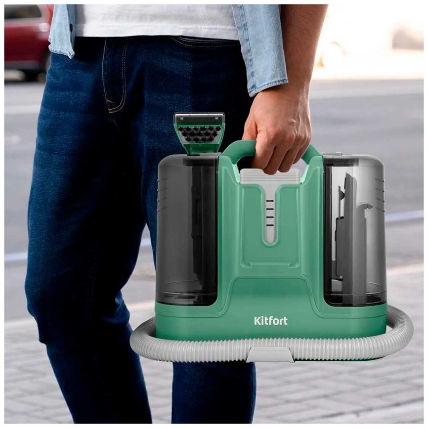 Беспроводной моющий пылесос Kitfort КТ-5217, аккумулятор 2200 мАч фото 6