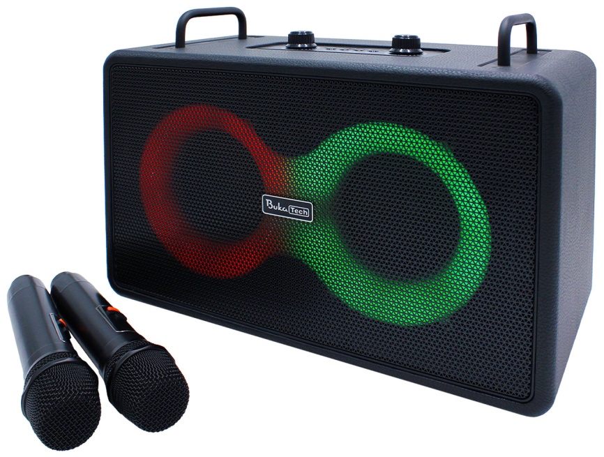 Портативная колонка с двумя микрофонами BukaTech Patty, черный фото 2