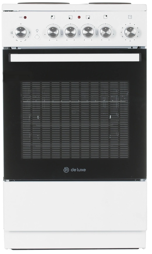 Электроплита De luxe 5004.16 э 50 см, 43 л, 4 конфорки, белый фото 4