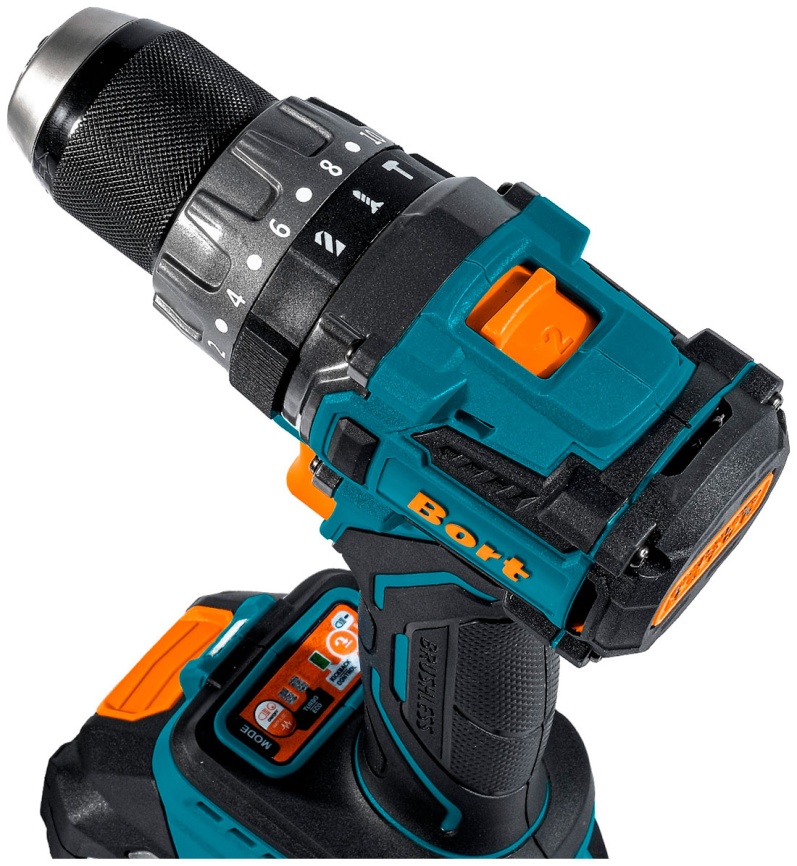 Дрель-шуруповерт аккумуляторная Bort ударная, BAB-21U (2x4А.ч) фото 4