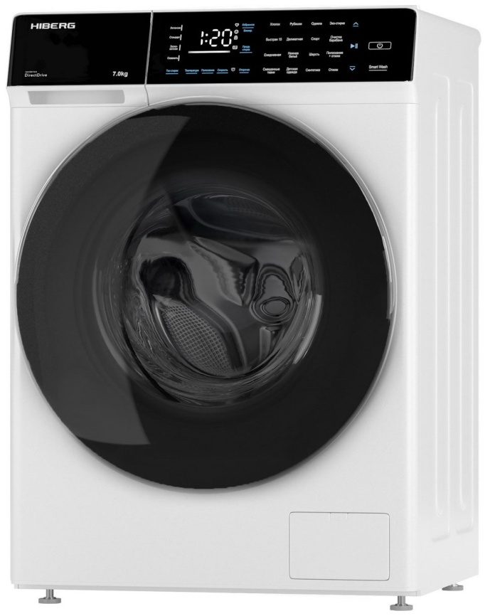 Стиральная машина Hiberg i-DDQ9 - 712 W автомат 7 кг, белый фото 3